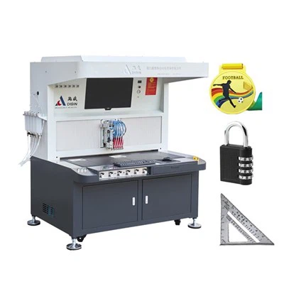 Using a machine to color flat products